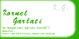 kornel garlati business card
